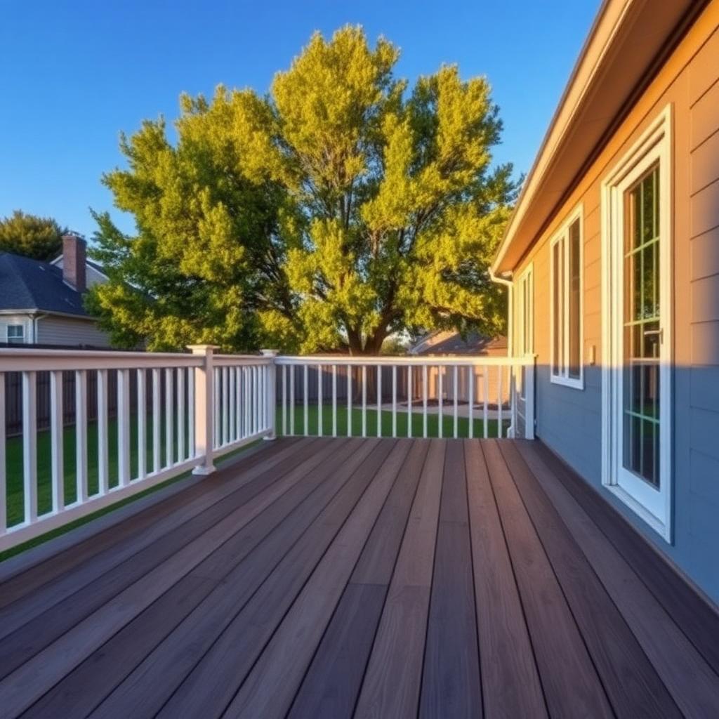 Newly built back deck
