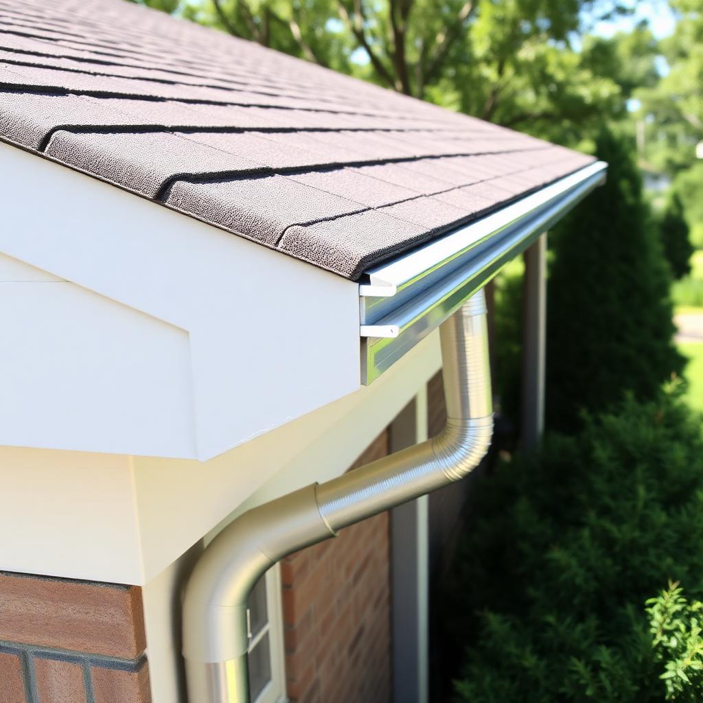 New seamless gutter installation